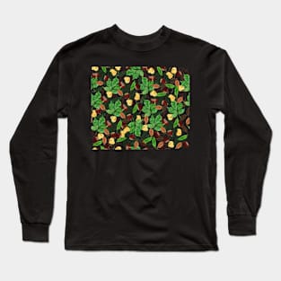 Funny hand-drawn chestnuts pattern Long Sleeve T-Shirt